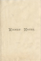 New Year's Day, dinner menu, 1884, Wright House   