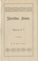 Sheridan House menu, Sunday, January 20, 1884
