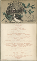 Christmas menu, The Palmer, December 25, 1883