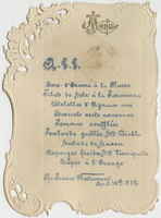 The Princes' Restaurant menu, April 28, 1897