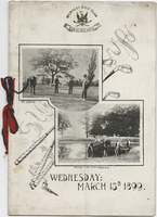 Wembley Golf Club dinner menu, Wednesday, March 15, 1899