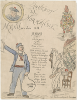 La Normandie steamship menu, June 10, 1888