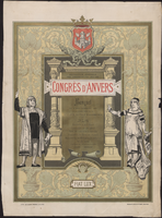 Menu for the General Federation of Belgian Teachers, Antwerp Congress banquet, September 6, 1881, at the hall of the Royal Society of Harmony