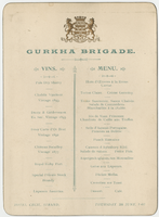 Hotel Cecil menu, Thursday, June 5, 1902