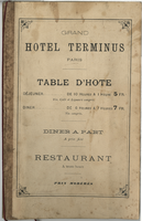 Grand Hotel Terminus menu