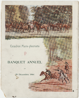 Annual banquet, December 29, 1904 for the Escadron Marie-Henriette held at Le Grand Hotel