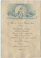 Restaurant P. Cubat menu, Feburary 14, 1895