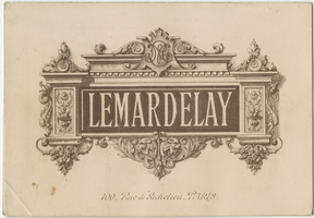 Lemardelay dinner menu, December 27, 1883