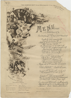 Restaurant Paillard, lunch menu, 1888