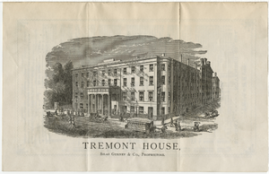 Tremont House, menu, Sunday, November 23, 1884