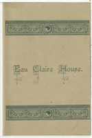 Eau Claire House, menu, October 26, 1884
