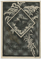 Christmas celebration, 1884, menu, Bingham House