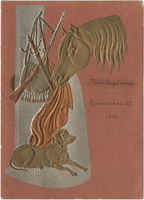 Thanksgiving menu, November 27, 1884, Bancroft House