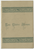 Eau Claire House menu, Sunday, November 9, 1884