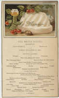 The Bates House menu, Sunday, November 2, 1884