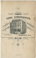 Edgerton House dinner menu, Thursday, January 22, 1885
