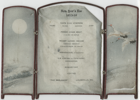 New Year's Eve 1913-14, menu, The Seelbach