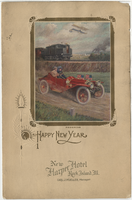 New Year's 1913, dinner menu, New Harper Hotel