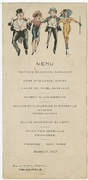 Claypool Hotel, New Year's Eve dinner menu, 1913