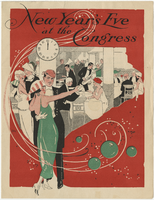 Congress Hotel and Annex, New Year's Eve dinner menu, 1924