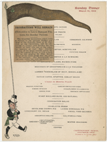 Chittenden Hotel menu, Sunday March 19, 1905
