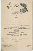 Teegarden Hotel Easter menu