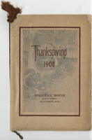 Thanksgiving dinner 1908, menu, Sherman House