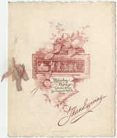 Thanksgiving dinner menu, November 30, 1893, Boody House