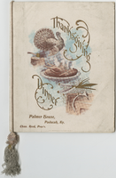 Thanksgiving dinner menu, November 30, 1899, Palmer House