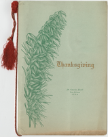 Thanksgiving dinner menu, November 26, 1908, St. Charles Hotel