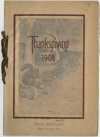 Thanksgiving dinner 1908, menu, Hotel Robidoux