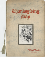 Thanksgiving dinner, November 26, 1908, menu, Hotel Euclid