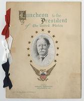 Luncheon to the President of the United States, menu, Sept. 28, 1909, Davenport Hotel, Hall of the Doges