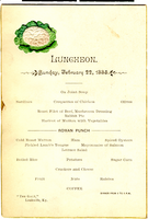 Galt House, luncheon menu, Sunday, February 22, 1885