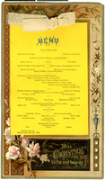 Christman dinner menu for the Williams House Hotel, December 25, 1884