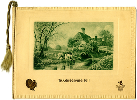 Hotel Metropole, Thanksgiving day menu, 1911
