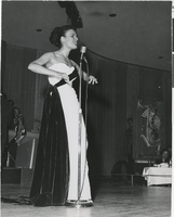 Photograph of Lena Horne performing at the Sands Hotel, Las Vegas,circa early 1960s