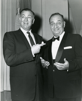 Photograph of Jack Entratter with Hank Henry, Sands Hotel, Las Vegas, 1957