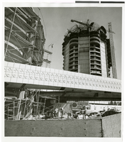 Photograph of  Sands Hotel and Casino tower construction, Las Vegas, August, 1965