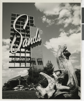 Photograph of exterior of Sands Hotel and Casino, Las Vegas, circa 1950s