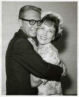 Photograph of Allen Ludden and Betty White on their wedding day at the Sands Hotel, Las Vegas, June 14, 1963