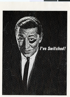 Photograph of a cigarette advertisement featuring Louis Prima, circa mid-1960s