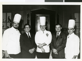 Photograph of Sands Hotel's Food and Beverage Department chefs and managers, Las Vegas, circa 1960s-1970s