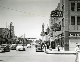 Film transparency of Fremont Street, Las Vegas, circa 1940s