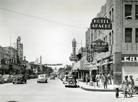 Film transparency of 2nd Street and Fremont Street, Las Vegas, circa 1940s
