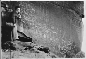 Film transparency of petroglyphs at the Valley of Fire, Nevada, April 20, 1935