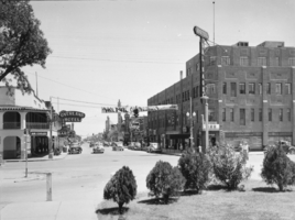 Film transparency of Fremont Street, Las Vegas, circa 1943