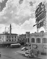 Film transparency of the Pioneer Club on Fremont Street, Las Vegas, circa 1940s