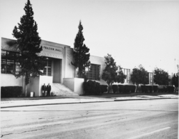 Film transparency of Frazier Hall of Las Vegas High School, Las Vegas, circa 1940s