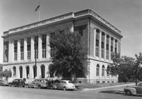 Film transparency of the U.S. Post Office and Court House, Las Vegas, circa 1940s